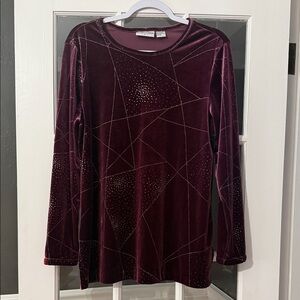 Alfred Dunner shimmery velvet top
